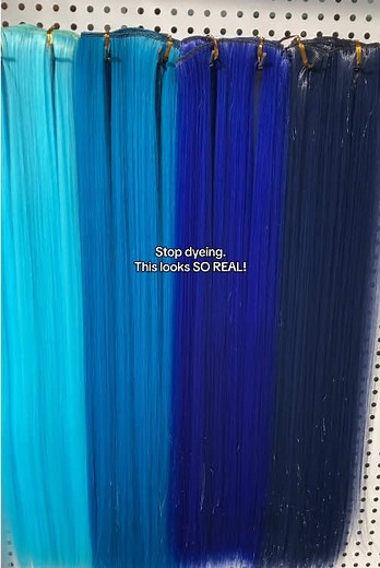 Calling all blueheads, our 24 inch clip ins feel exactly like real hair — super soft.#bluehairdontcare #bluehairgirl #clipinhairextensions #clipins #haircolor