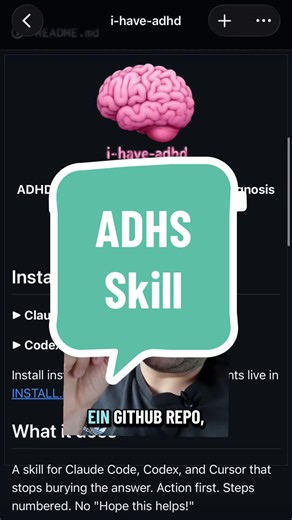 Kurze knappe Anweisungen anstatt ein Text Block. Dieser Skill macht es möglich. #github #repo #ai #skill #prompt