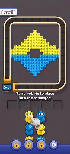 🧶 Yarn Loop Level 1 Walkthrough & Solution | iOS & Android Gameplay 🧩