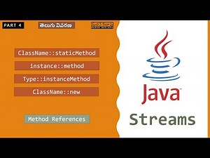 [4] Java Method References Explained - Java 8+ - Telugu - జావా తెలుగులో