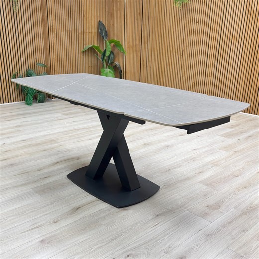 Furniture Village 'murcia' Grey Ceramic Top 120cm Extending Dining Table - Etsy