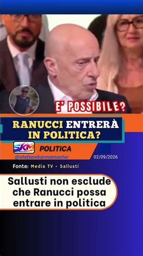 Is Ranucci entering politics? Sallusti thinks so