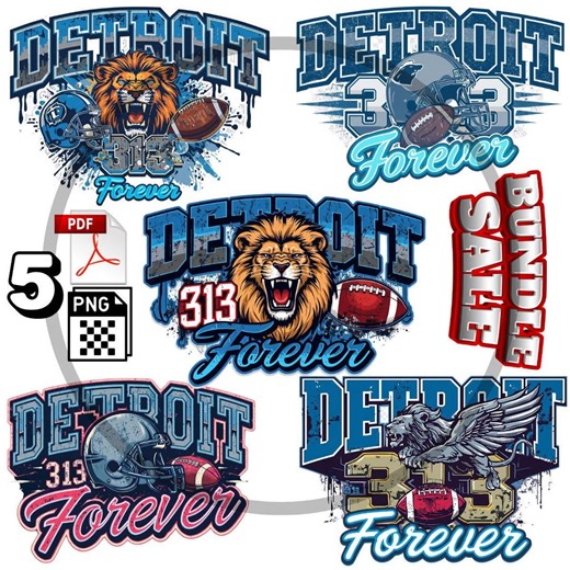 DETROIT Forever PNG Bundle – 5 Designs | Sublimation, T-shirt & Mug Printing, Digital Download - Etsy