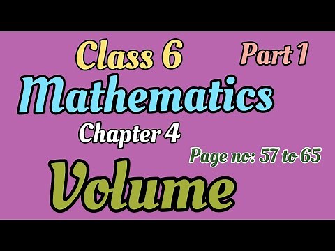 State syllabus Class 6/Mathematics Chapter 4/ Volume part 1/English medium in Malayalam/Scert/Kerala