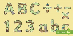 Zoo Animals Display Letters and Numbers Pack
