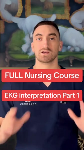 Full Nursing Course: EKG interpretation part 1 #ekg #nursing #nursingschool #ekgrhythm #fyp