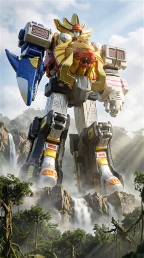 Wild Force Megazord (Gao King) Awakened. Power Rangers Wild Force. Hyakyuu Sentai Gaoranger. #Wildforce #GaoKing #Childhood #Heroic #Megazord #Gattai #GreenFigure #Robot | Green Figure