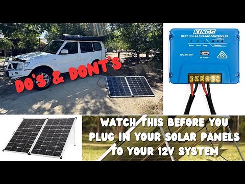 HOW TO CONNECT KINGS PORTABLE SOLAR PANELS WITH SOLAR REGULATOR TO DCDC CHARGER