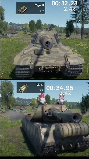 maus vs tiger tanks 🔥 #warthunder #tank #shorts