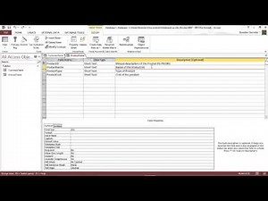 How to create a database using Access 2013