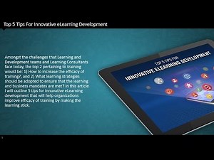 Top 5 Tips For Innovative eLearning Development - EI Design