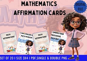 Cartes d'affirmation en mathématiques pour les élèves de la 2e à la 12e année (téléchargement numérique) - Etsy France