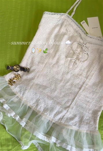 POV: you found the cutest cotton top for this summer🍃☁️ #reet_clo #onlineshopping #shopnow #newarrivals #summertop #cotton #cutest #whitetop #elegant #girlythings #fashioninspo #smallbusiness #clothing