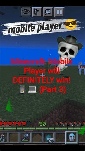 Minecraft: Mobile Player will DEFINITELY win! 📱💻 (Part 3) #minecraft #shorts #sukuna