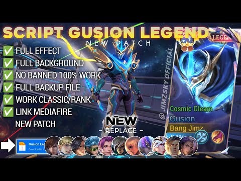 Script Skin Gusion Legend - Cosmic Gleam NoPassword | Full Effect Voice | Patch Terbaru