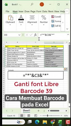 How to Create Barcodes in Excel #excel #exceltips #exceltricks