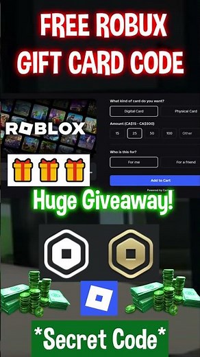 FREE ROBUX CODE 2025 *WORKING* ROBLOX GIFT CARD GIVEAWAY #roblox