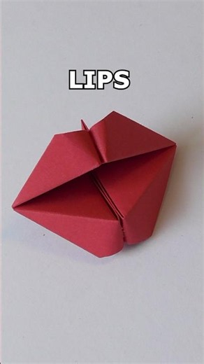 ORIGAMI LIPS TUTORIAL | EASY PAPER FOLDING STEP BY STEP | INCLART