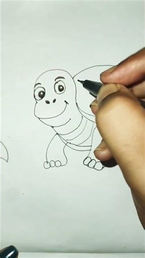 How to draw a tortoise/ step by step for beginners 💫✨#shorts #viral #foryou #ytshorts