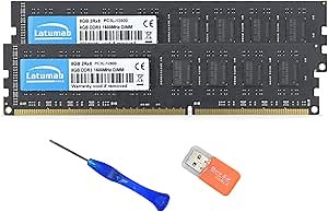 16GB Kit (8GBx2) DDR3L 1600MHz PC3L-12800 240 Pins (1.35V/1.5V, Non-ECC, Unbuffered, 2Rx8 Dual Rank DIMM Desktop Memory Ram Module Upgrade - Low Voltage)