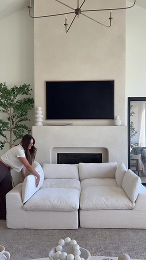 Stylish 120” Cloud Sectional Couch for Modern Living