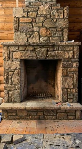 Building a Cozy Brick Fireplace | Fireplace Construction ASMR