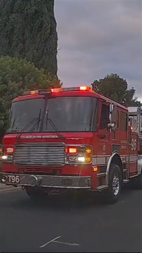 Los Angeles City Fire Light Force & RA 96 On Scene