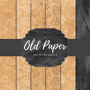 Old Paper, Digital Paper Pack, 32 Printable Vintage Paper Sheets, Junk Journal Backgrounds, Aged Kraft Texture, 300 DPI, Instant Download - Etsy Canada