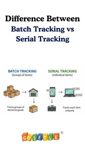 Difference Between Batch Tracking vs Serial Tracking Inventory Basics #shorts