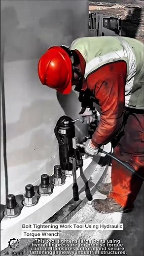 Bolt Tightening Work Tool Using Hydraulic Torque Wrench #worktool