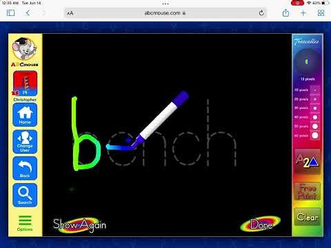 ABC mouse Magic Rainbow Traceables bench