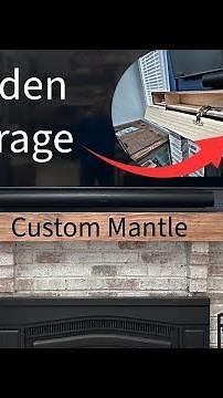 Hidden Fireplace Door Transformation Amazing Custom Mantle Design #HomeImprovement #DIY