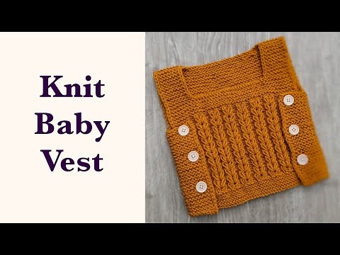 Knit Baby Vest on Straight or Circular Needles