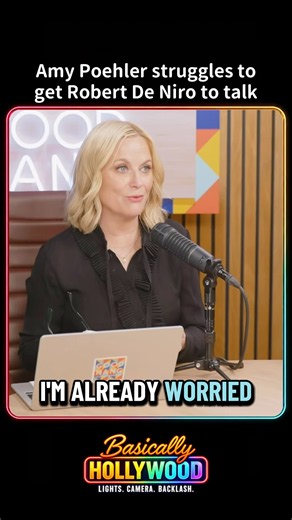 Amy Poehler struggles to get Robert De Niro to talk