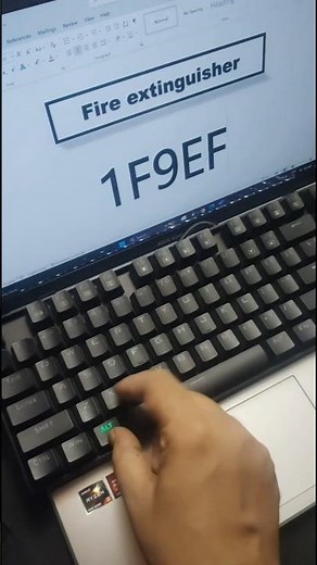 Fire extinguisher symbol in ms word | #computer #windows #tricks #keyboard #asmr