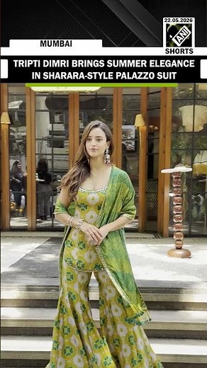 Tripti Dimri stuns in sharara-style palazzo suit at promotion event of film ‘Maa Behen’