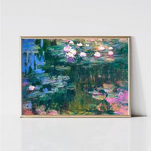 Claude Monet Water Lilies | Impressionist Landscape Painting | Garden Print | Flower Print | Monet Wall Art | Digital Download - Etsy