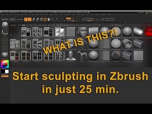 Start sculpting with Zbrush - absolute beginners tutorial