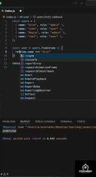21/100 javascript array method | find method #codingtutorial #javascriptcode #codememo #coding