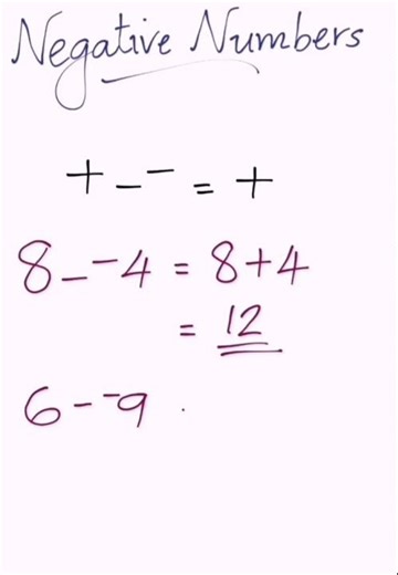Negative numbers trick..