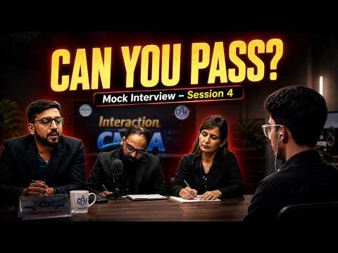 CMA Mock Interview 2026, Session 4 | Ft. CA Raghav Goel, CA ACCA Amarjit Kaur & Prof. Nitin Bhardwaj