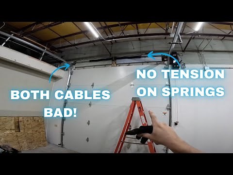 Garage Door Cable Replacement & Spring Adjustment!