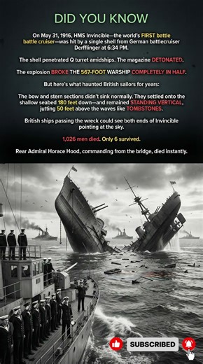 HMS Invincible Broke In Half At Jutland—Then Both Ends Stood Vertical Like Tombstones...