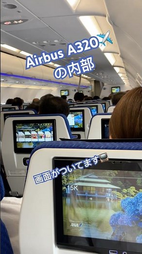 Airbus A320の内部！各シート画面があります💺#airbus #airplane #飛行機 ##aircraft #a320