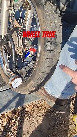Testing rim runout with dial indicator #motorcycle #mechanic #tools