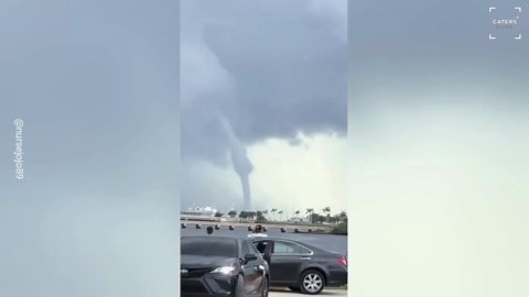 Rare Double Waterspout Spotted Over Tampa Bay