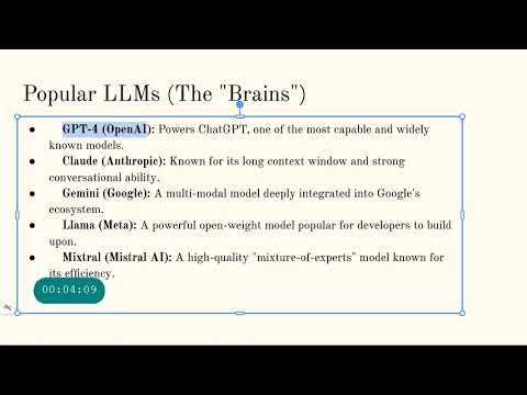 AI 101 Difference Between AI Agents and LLM: video 1