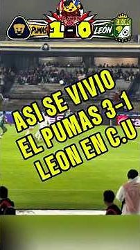 🔥🐈PUMAS GOLEÓ 3-1 A LEÓN🦁🐾 ¡ASI FUERON LOS GOLES DESDE C.U!🏟️ #Pumas #Ligamx #Shorts