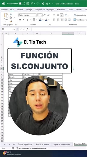SI.CONJUNTO simplifica tus fórmulas 🚀 #ElTioTech #Excel #excellence #exceltutorial #shorts | El Tio Tech