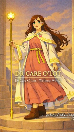 Meet Dr Care O’Lot, guardian healer of Wellness World. © Patrick Daniel Duffy